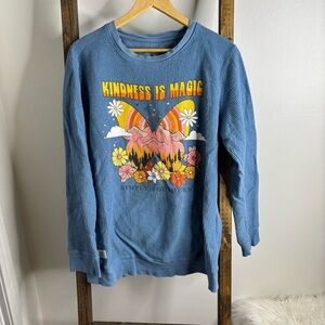 Simply Southern Kindness is Magic Butterfly Ribbed Pullover Sweatshirt